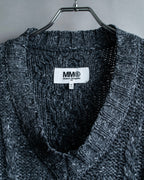 "MM6 MAISON MARGIELA" Cabled melange sleeveless knit