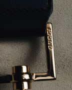 "GUCCI" 90’s-00’s suede piston-closure shoulder bag