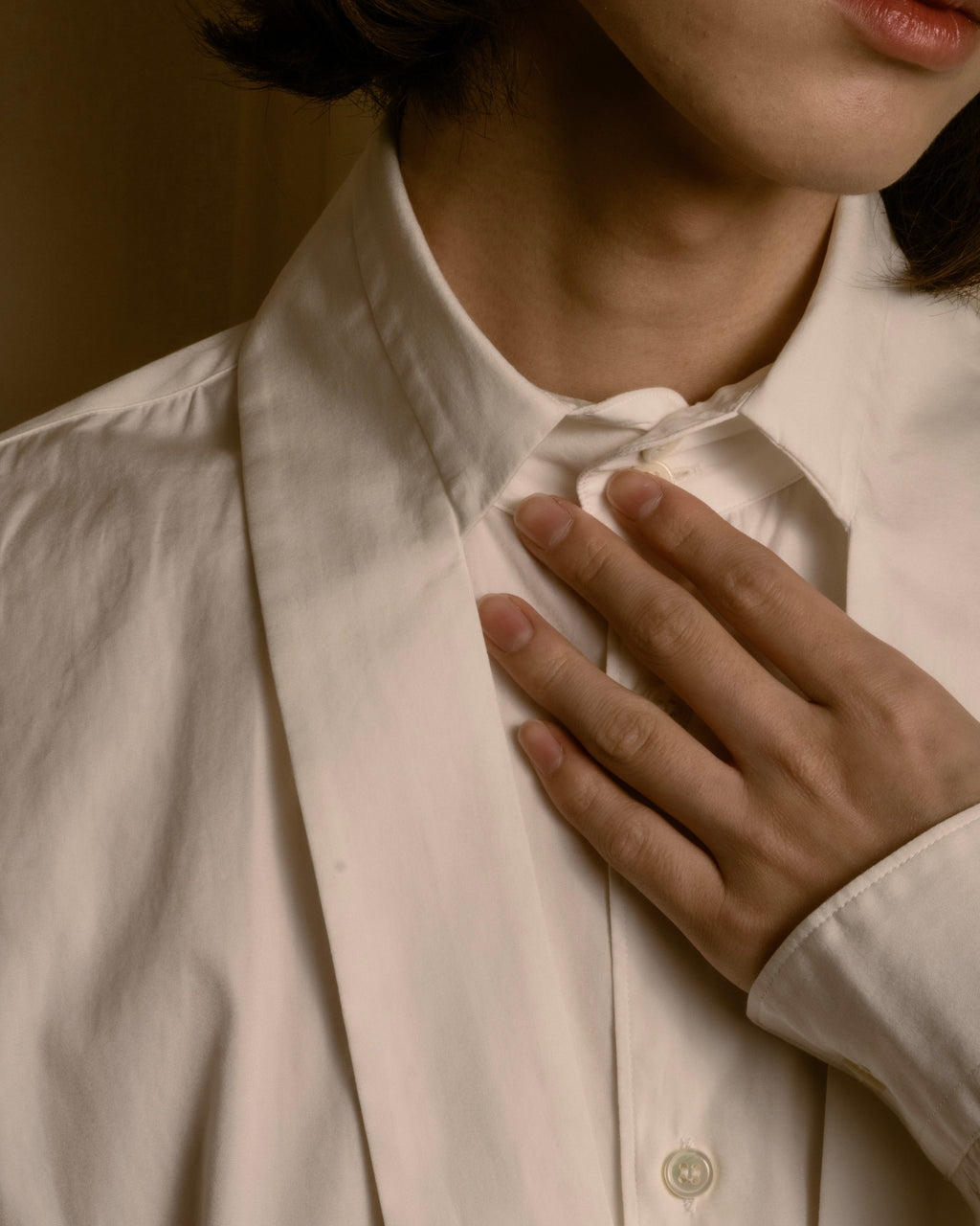 "COMME des GARCONS SHIRT" 01AW French cotton bowtie shirt