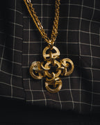 -SPECIAL- “Lucien Piccard” 70’s-80’s Gold tone cross pendant necklace