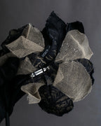 "DOLCE &amp; GABBANA" Flower motif tulle layered brooch