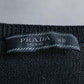 "PRADA" V-neck relaxed wool high gauge knit pullover