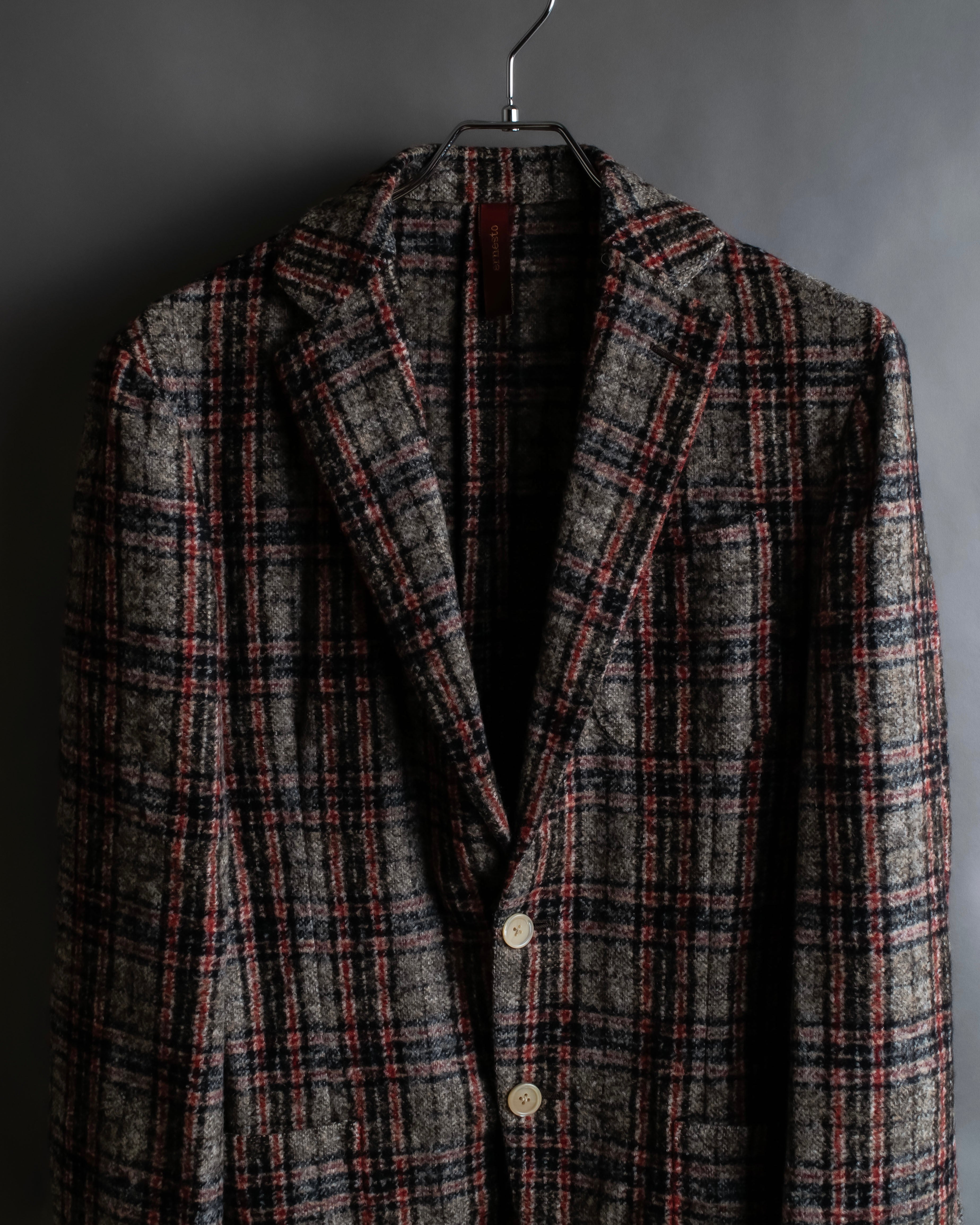 "Ernesto" Multicolor checked tailored jacket