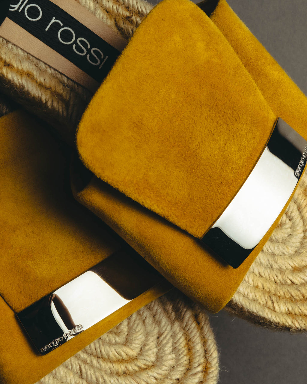 “Sergio Rossi” 2017-2023 suede sr1 espadrille slide sandals