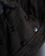 "DOLCE & GABBANA" Fringe scarf included double-breasted coat