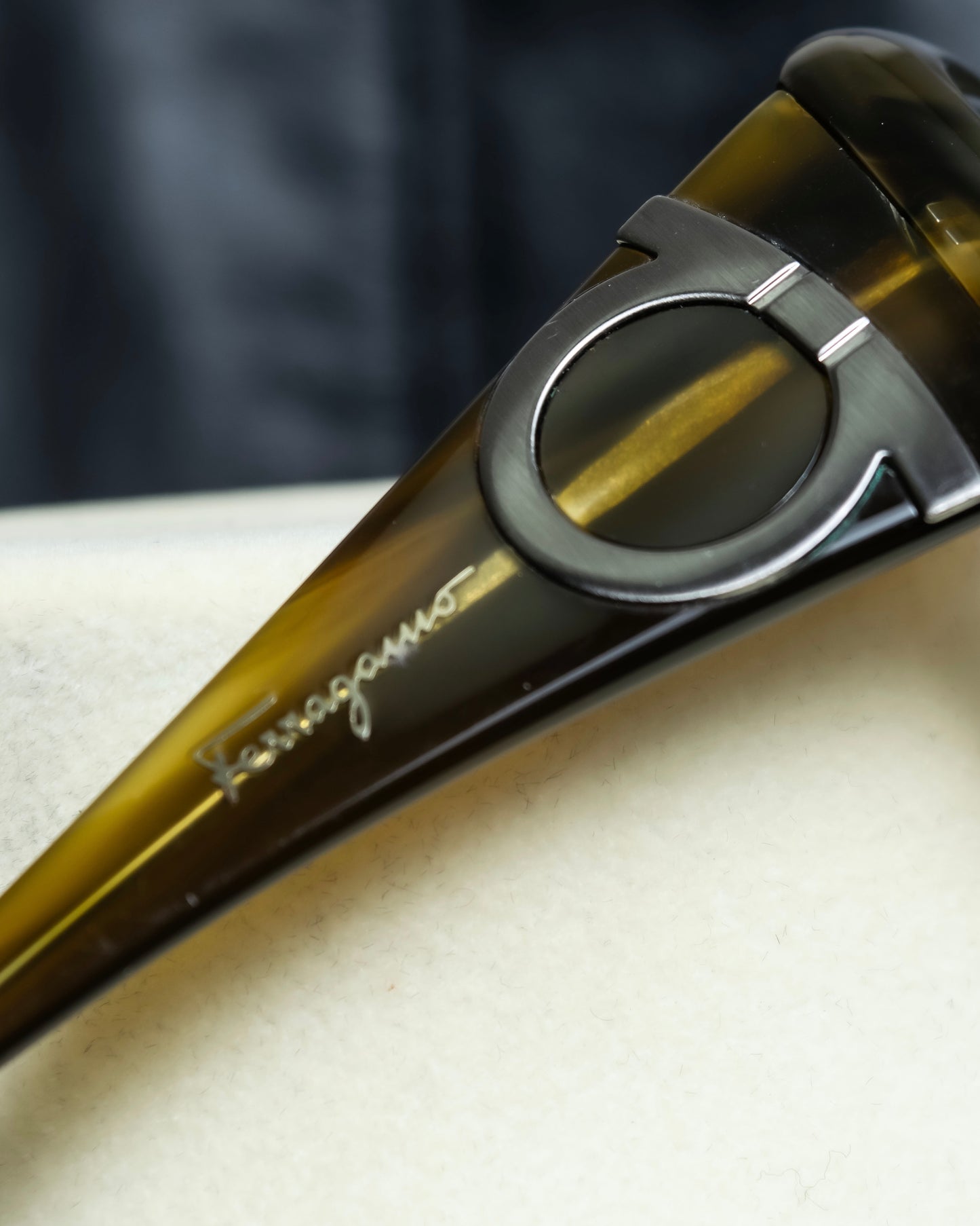 "Ferragamo" Gancini motif butterfly frame sunglasses