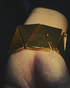 –SPECIAL– "Yves Saint Laurent" 80's-90's Sculptural geometric bracelet