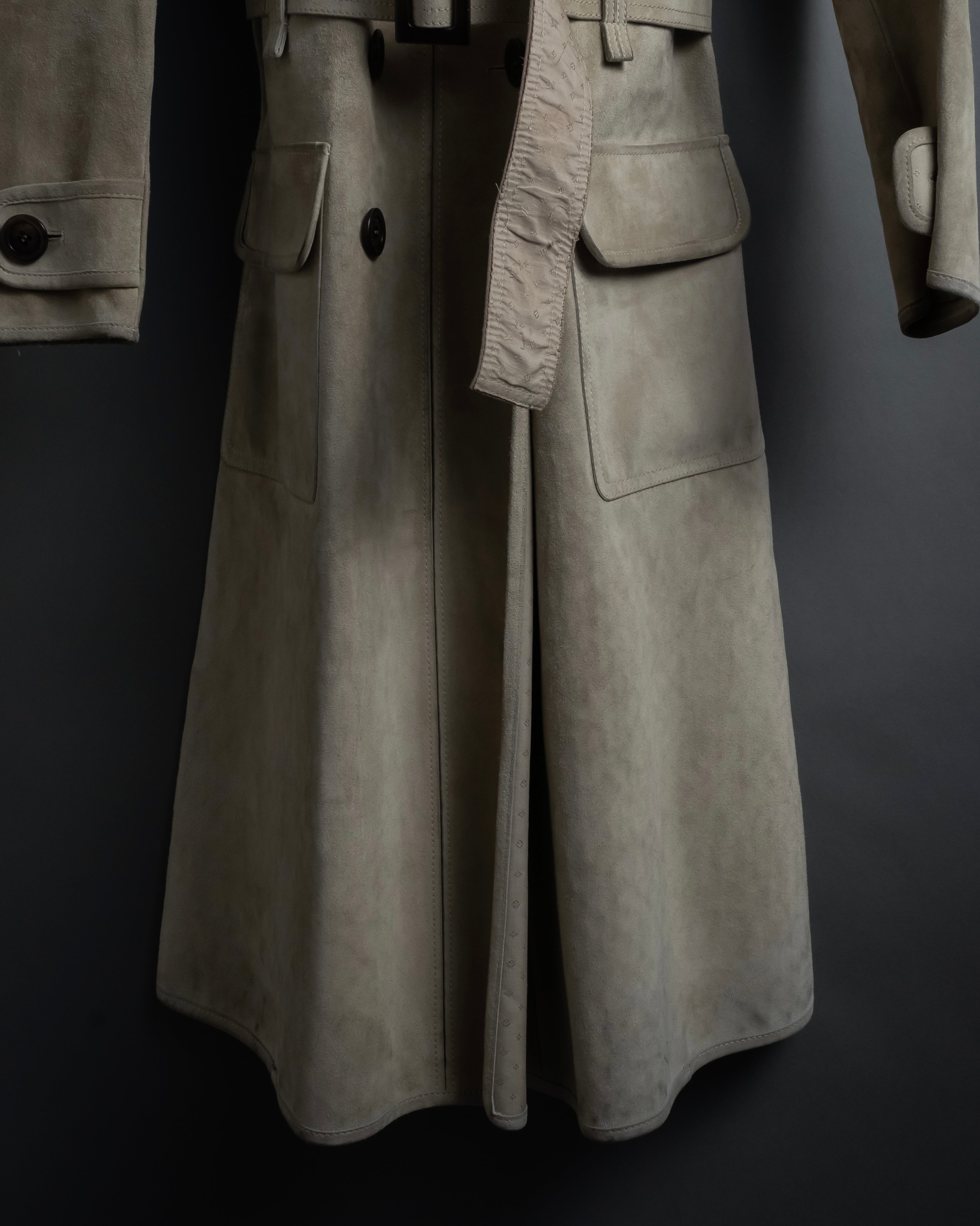 "LOUIS VUITTON" 00's Marc Jacobs period double-breasted suede coat