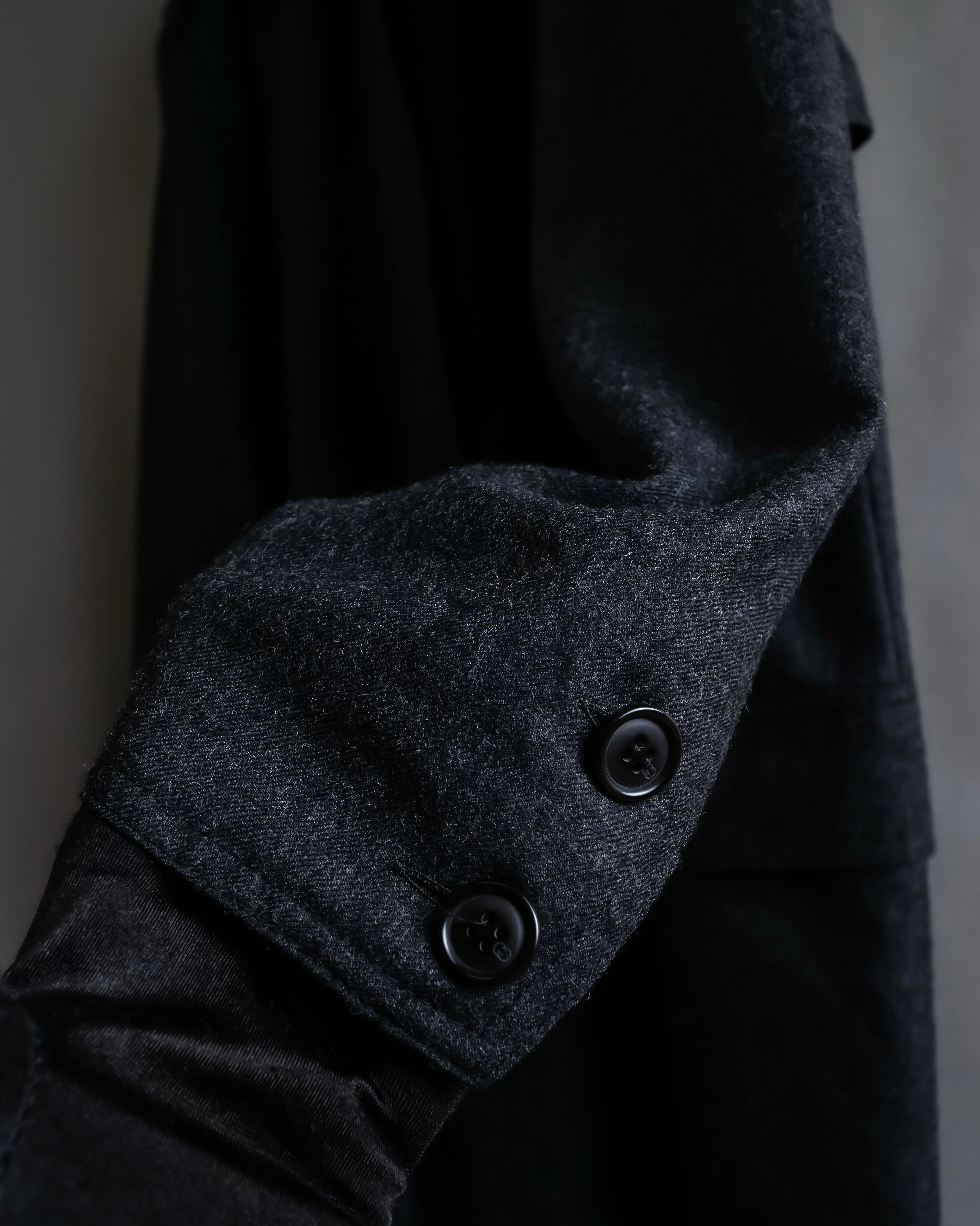 "GUCCI" 70's velvet collar design long coat