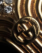 "GUCCI" Interlocking G rhinestone design dome-shaped ring