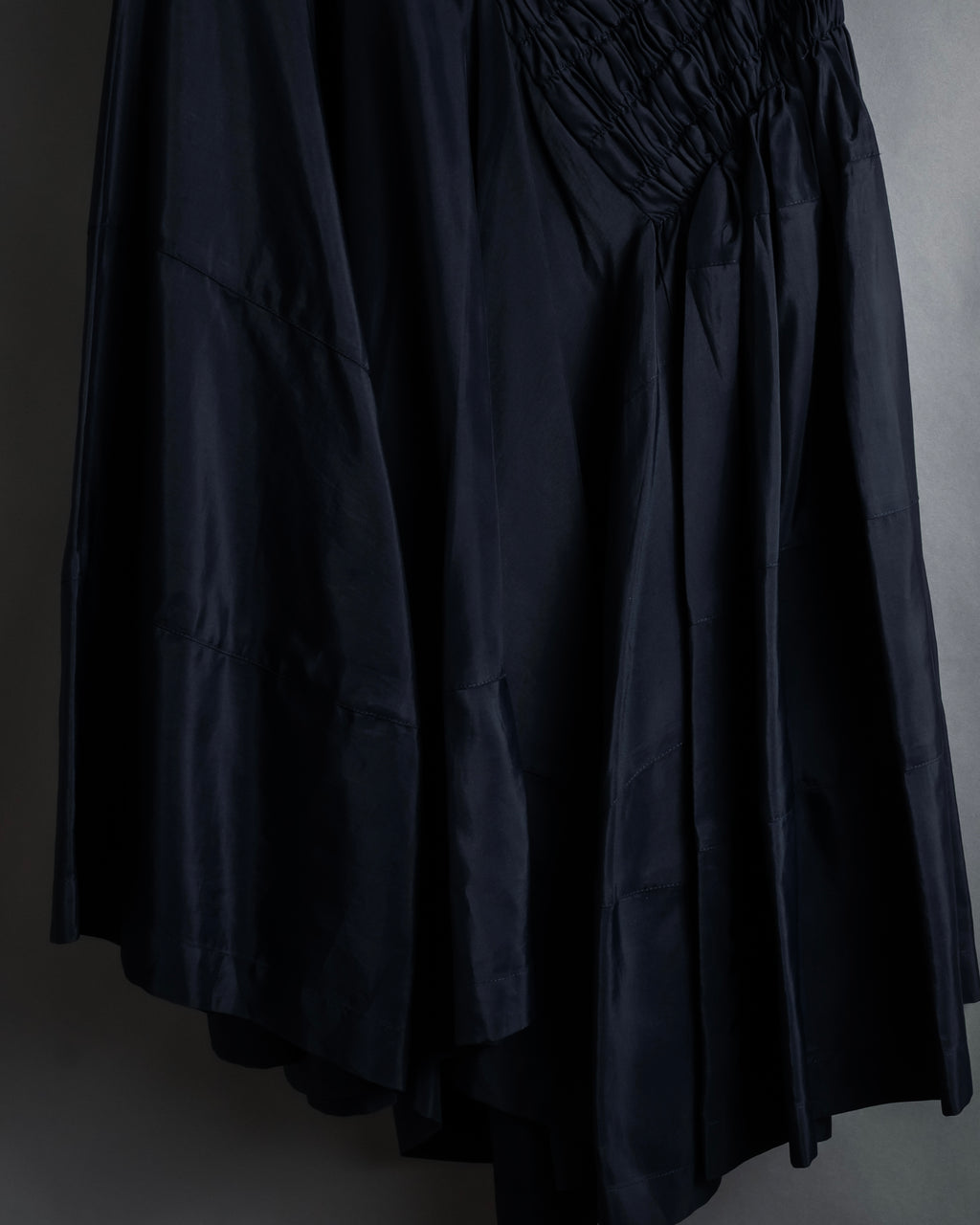 "COMME des GARÇONS" 90SS triacetate smocked asymmetric skirt