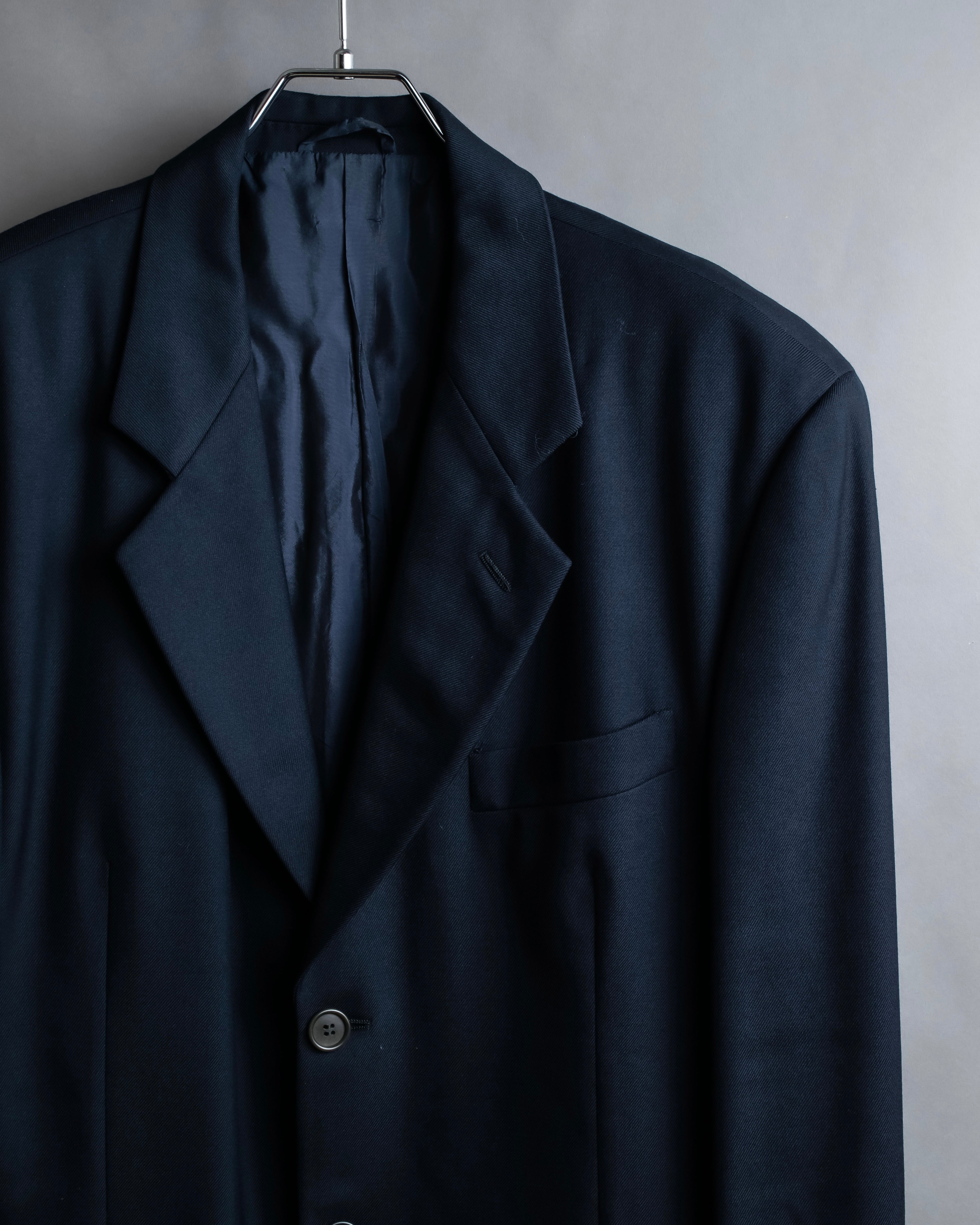 "GIORGIO ARMANI" Long length tailored jacket and wide tapered slacks set up