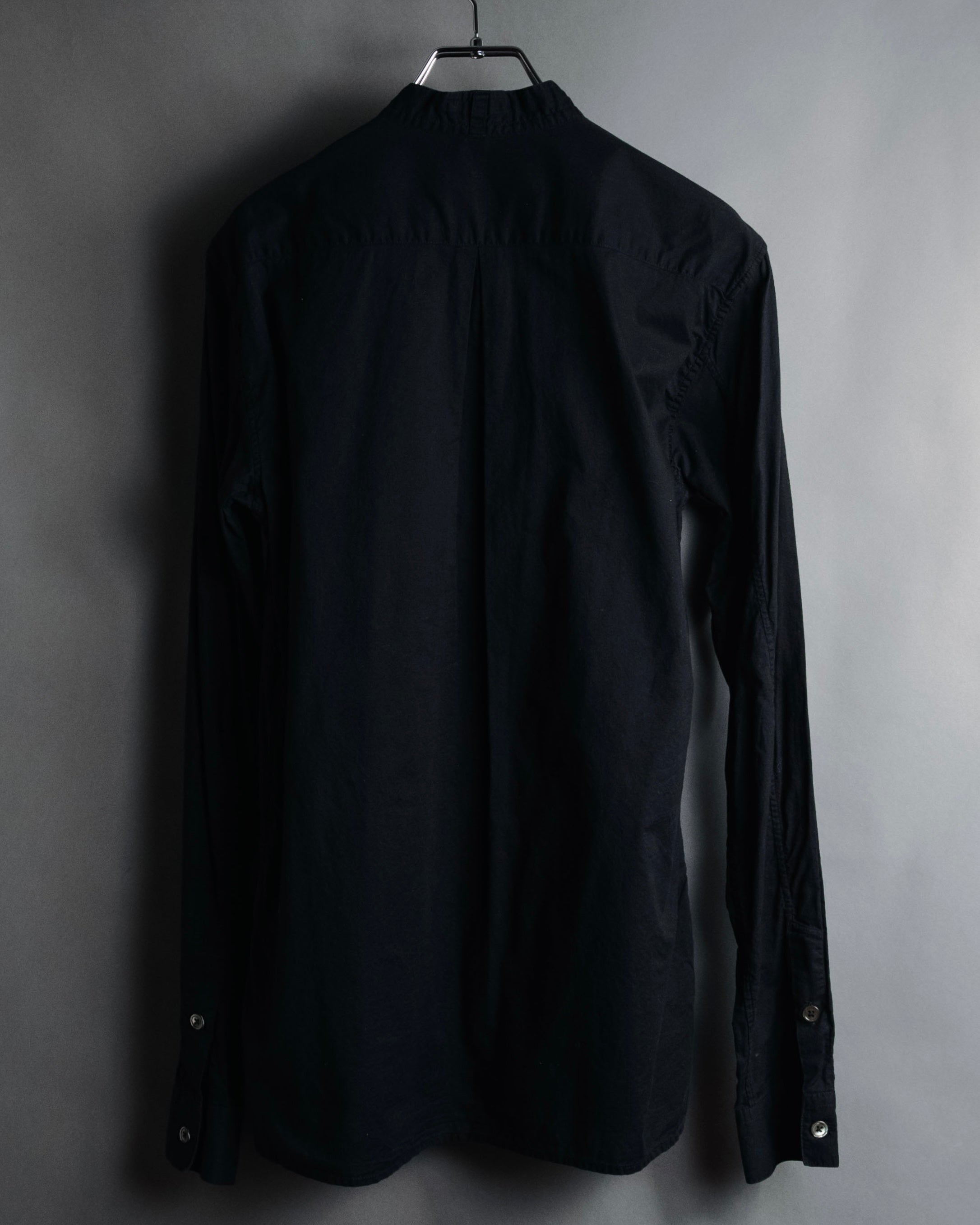 "ANN DEMEULEMEESTER" 01’s-05’s Poetically cut band collar cotton shirt