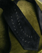 -SPECIAL- “HERMÈS” 2008-18 Suede cutwork leather tie