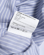 Comme des Garçons Homme Deux/ Cotton Stripe Patterned Long Shirt Blue