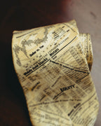 -MOOD MILLÉSIMES- 90’s-00’s financial newspaper print silk tie