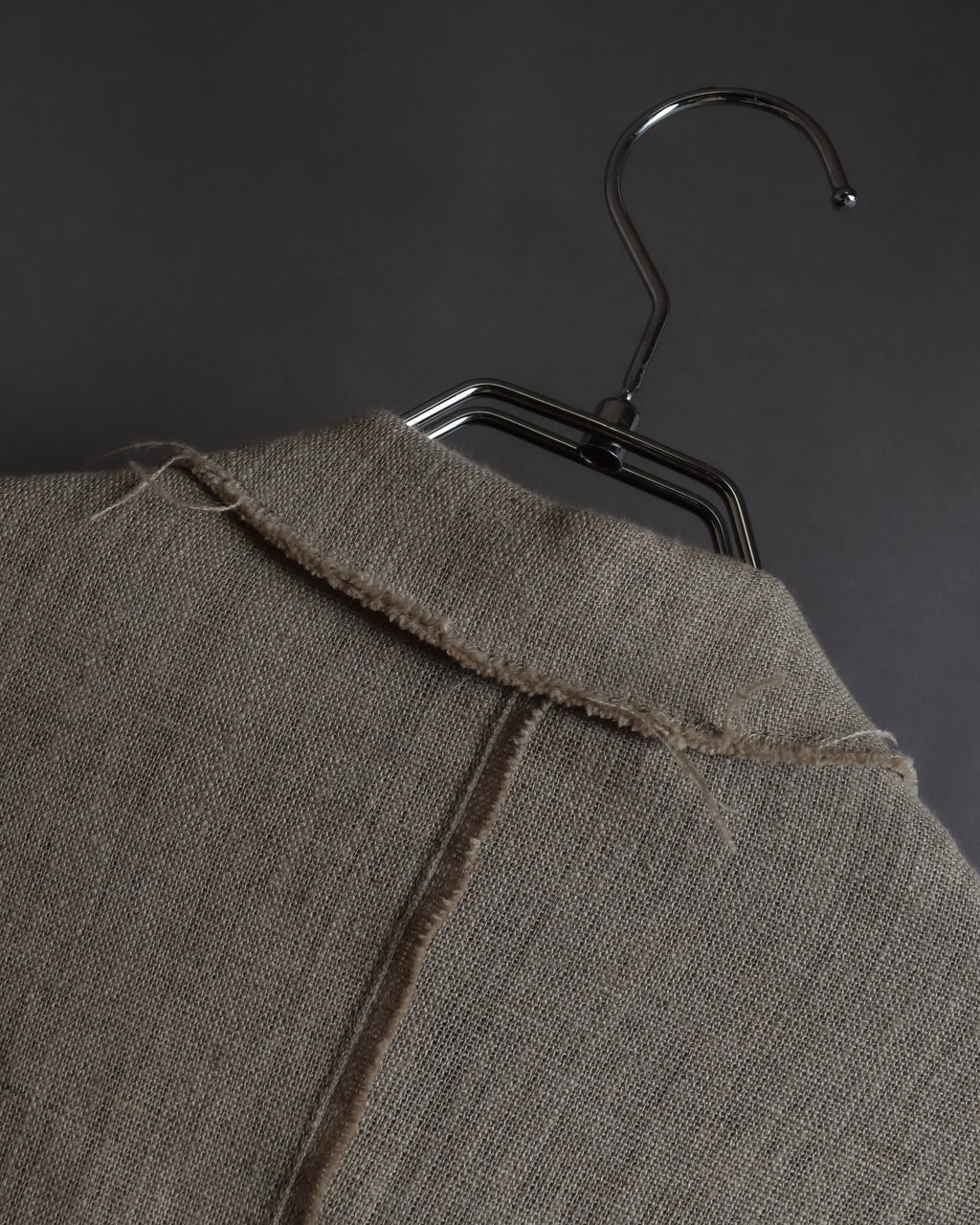 "Dolce & Gabbana" Raw edge frayed linen tailored jacket