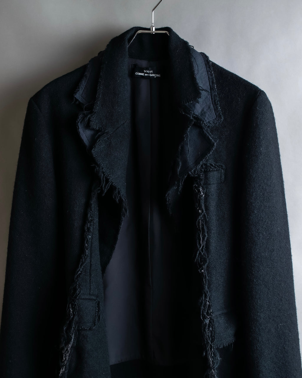 "tricot COMME des GARCONS" Fringe cut design tailored jacket