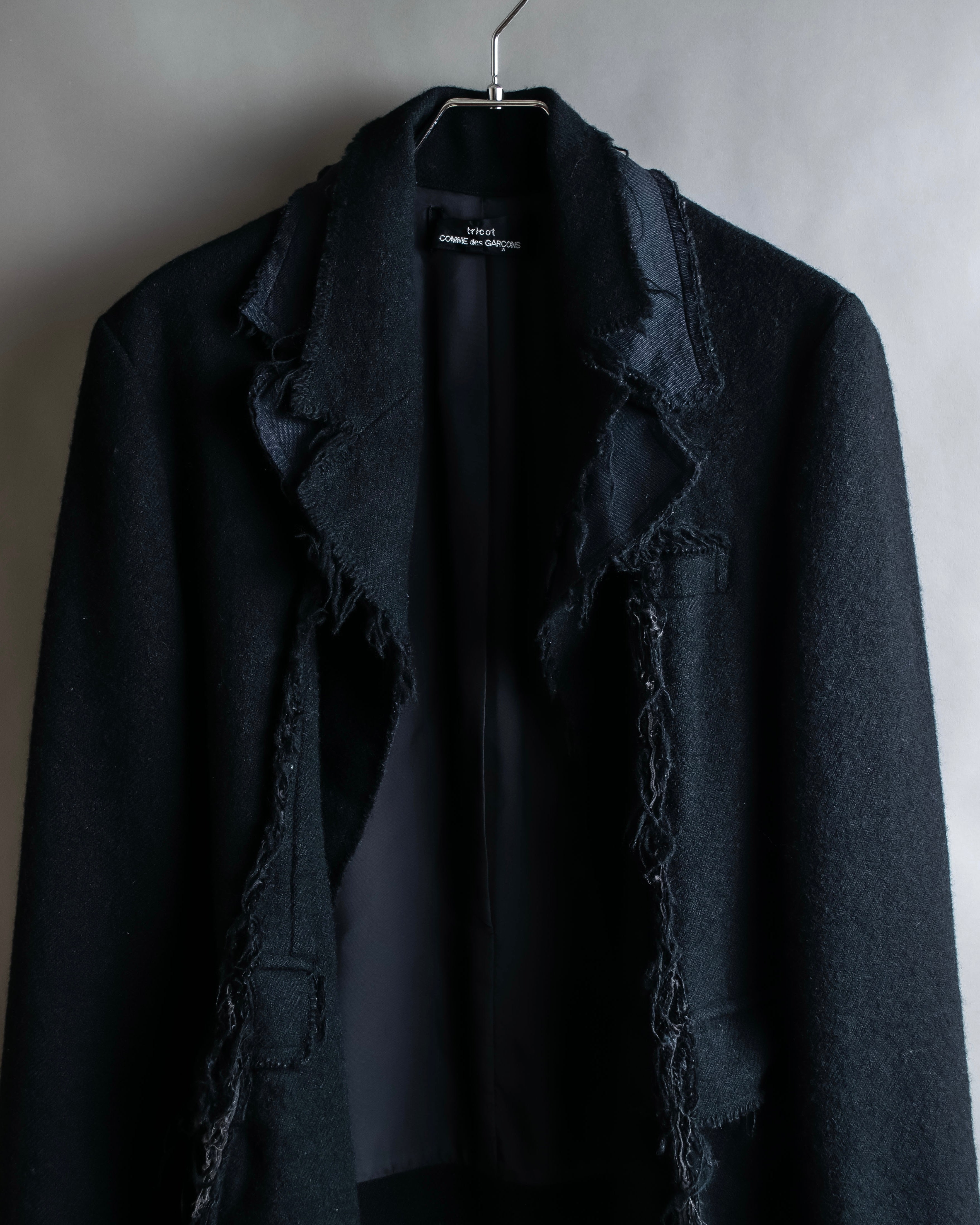 "tricot COMME des GARCONS" Fringe cut design tailored jacket
