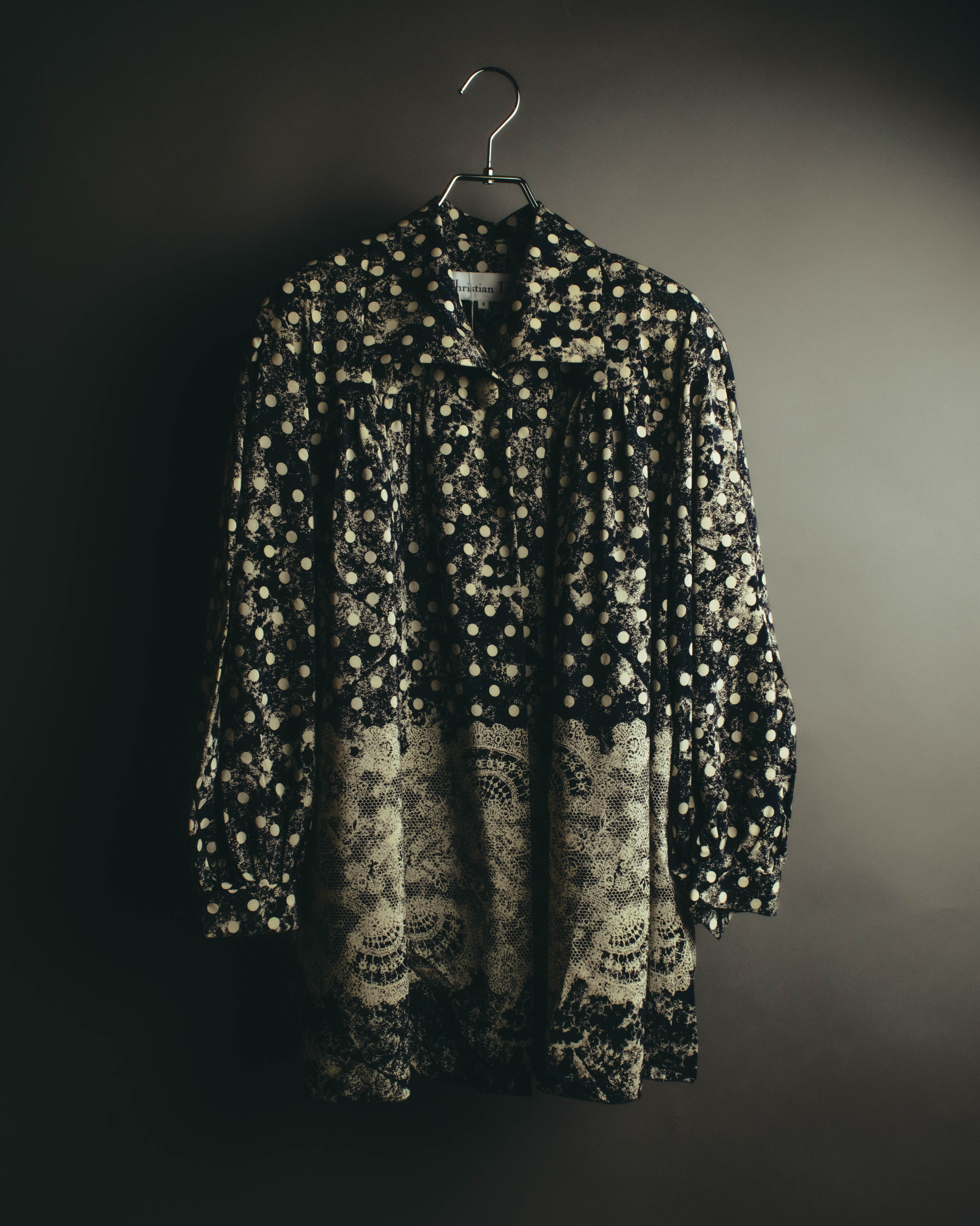 "Christian Dior" 80's-90's Elegant printed silk blouse