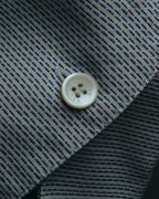 "CÉLINE" 10's Textured cotton collarless tunic shirt