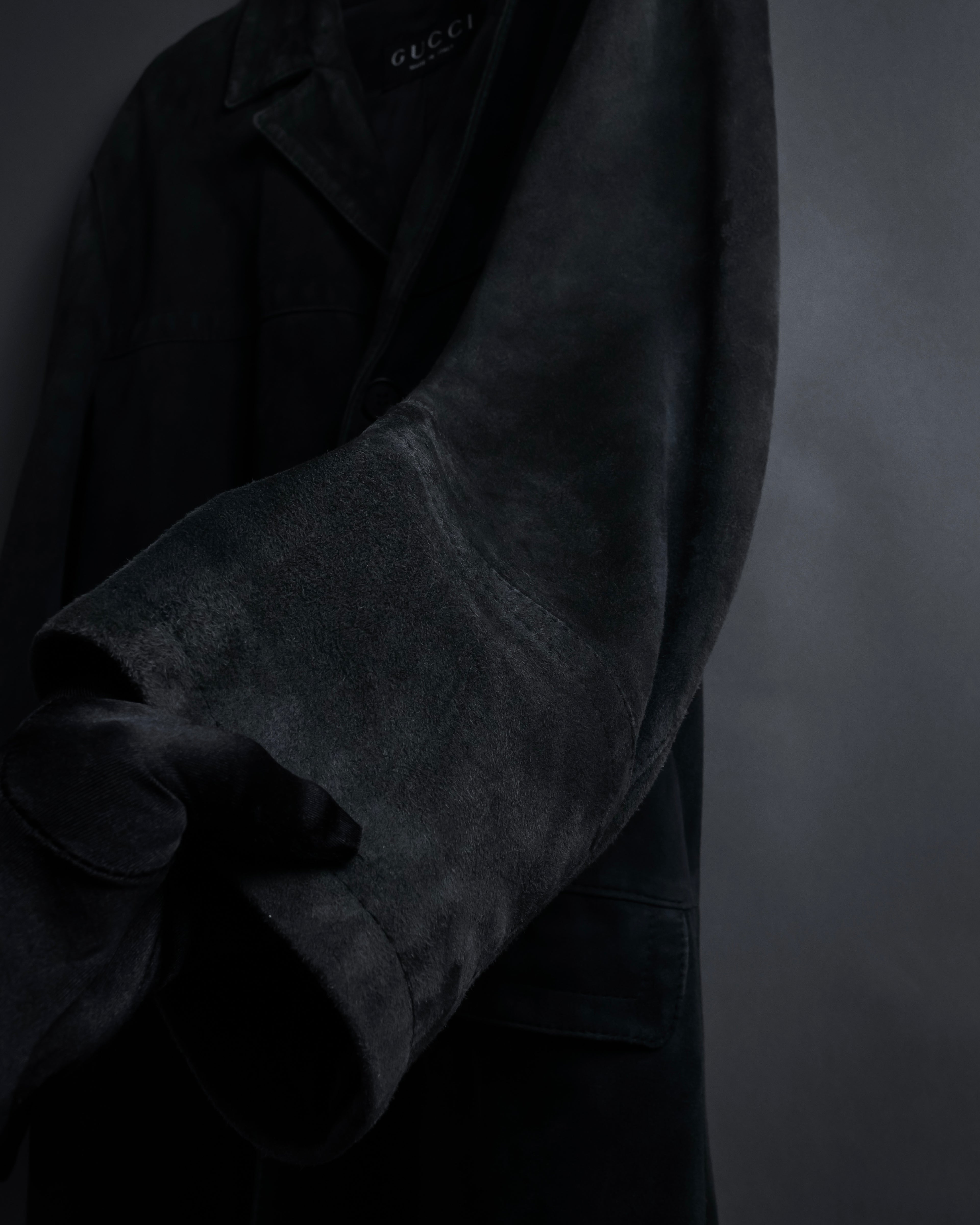 -SPECIAL- "GUCCI" 1998's-01's Tom Ford period beautiful faded suede long coat