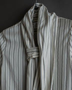 "MAISON MARGIELA" 16SS bowtie design striped long shirt