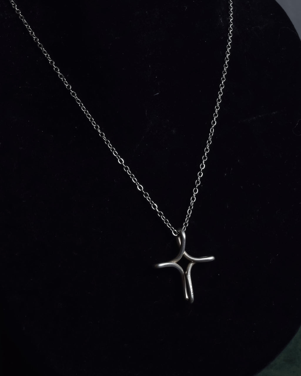 "Tiffany&Co" Elsa Peretti infinity cross silver necklace