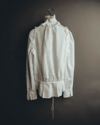 -SPECIAL- “YVES SAINT LAURENT” 70’s-90’s Ruffled high-neck blouse