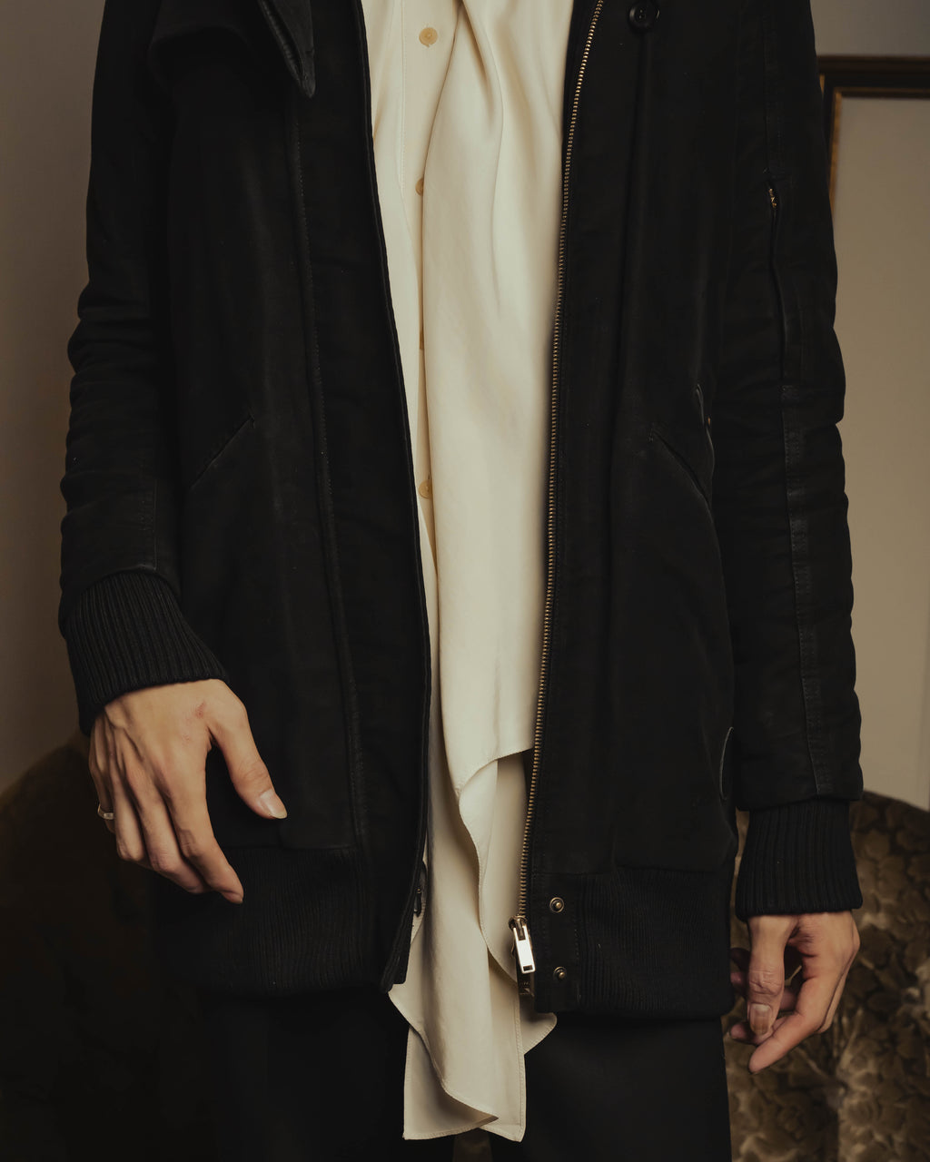 “GUCCI” Late 00’s military detail cotton long jacket