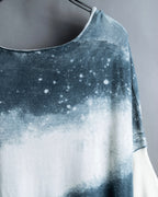 "DIESEL" Space pattern full graphic long tops