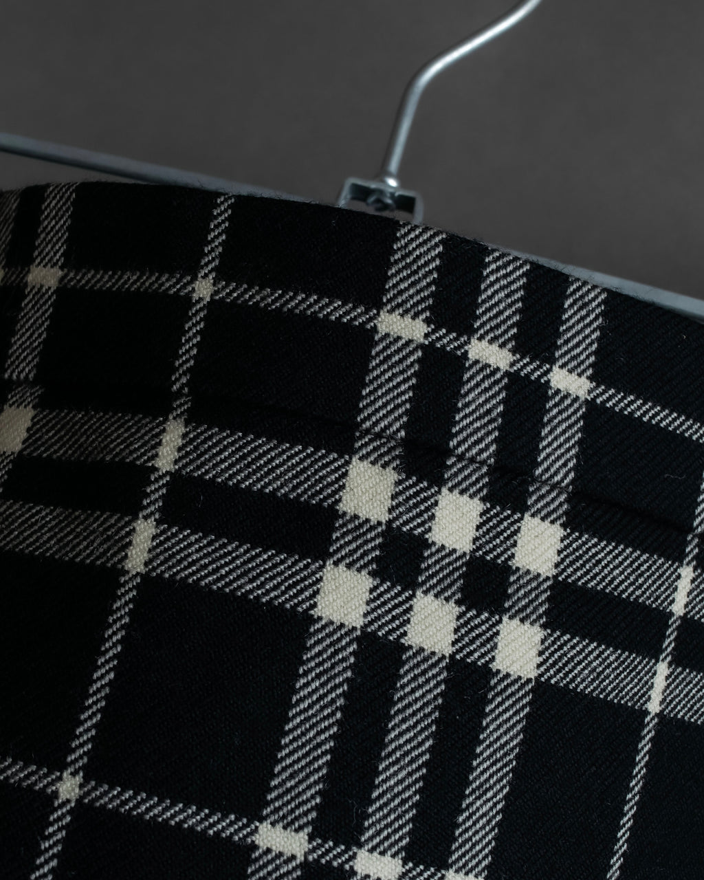 "BURBERRY" Tartan check pleated wrap skirt