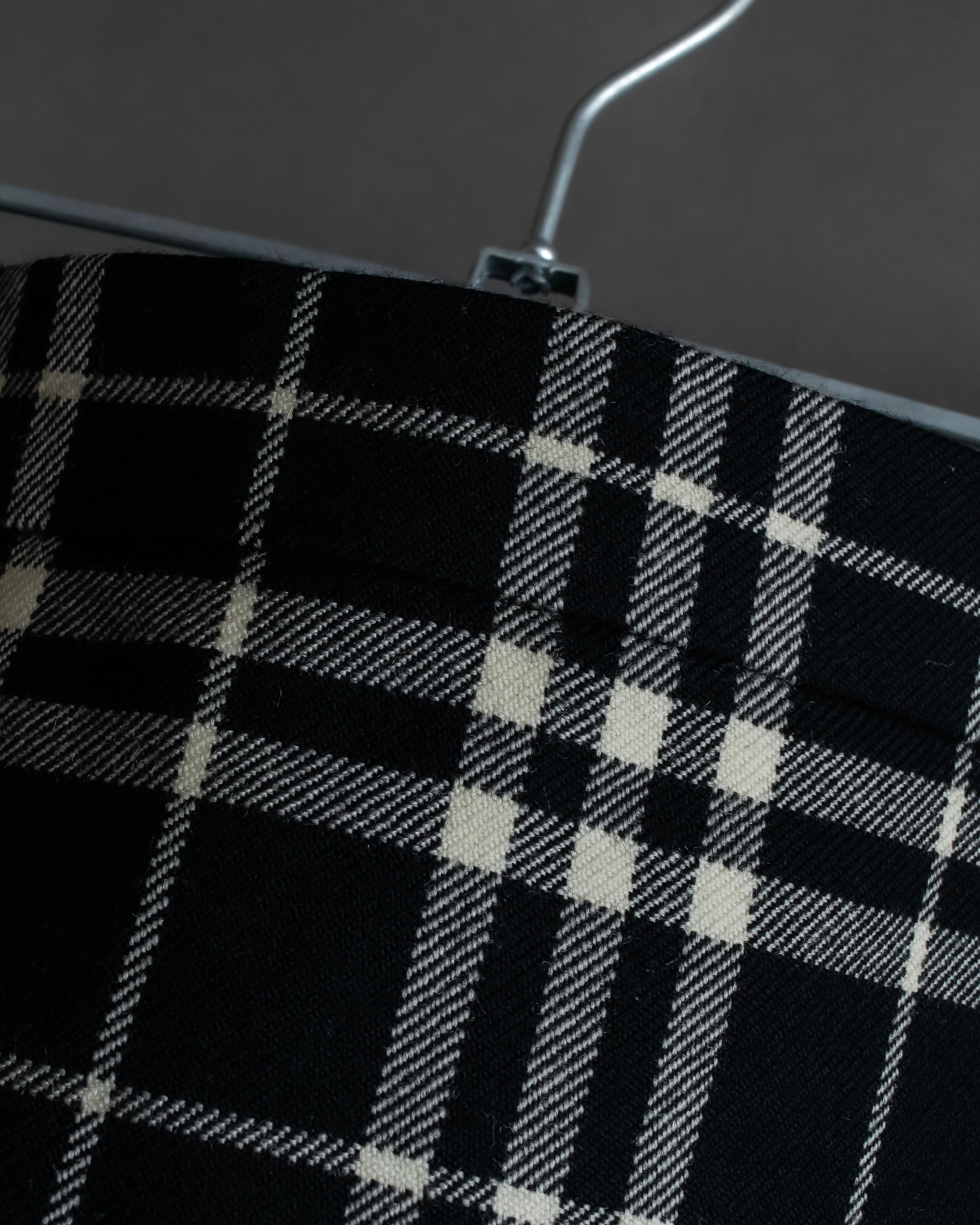 "BURBERRY" Tartan check pleated wrap skirt