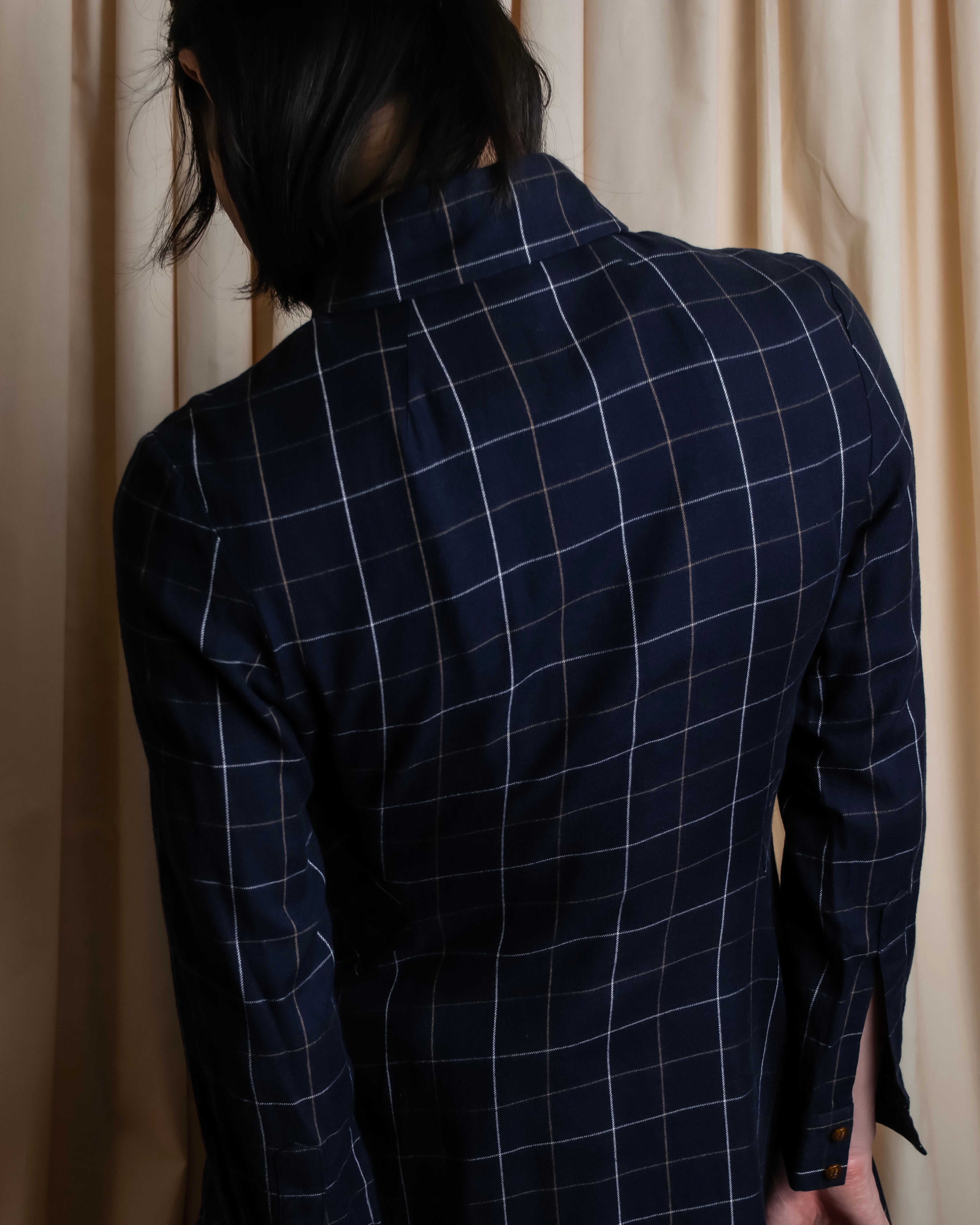 "Vivienne Westwood RED LABEL"
Windowpane print long shirt dress