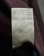 "CELINE" Triomphe button design in plum brown color
 trench coat