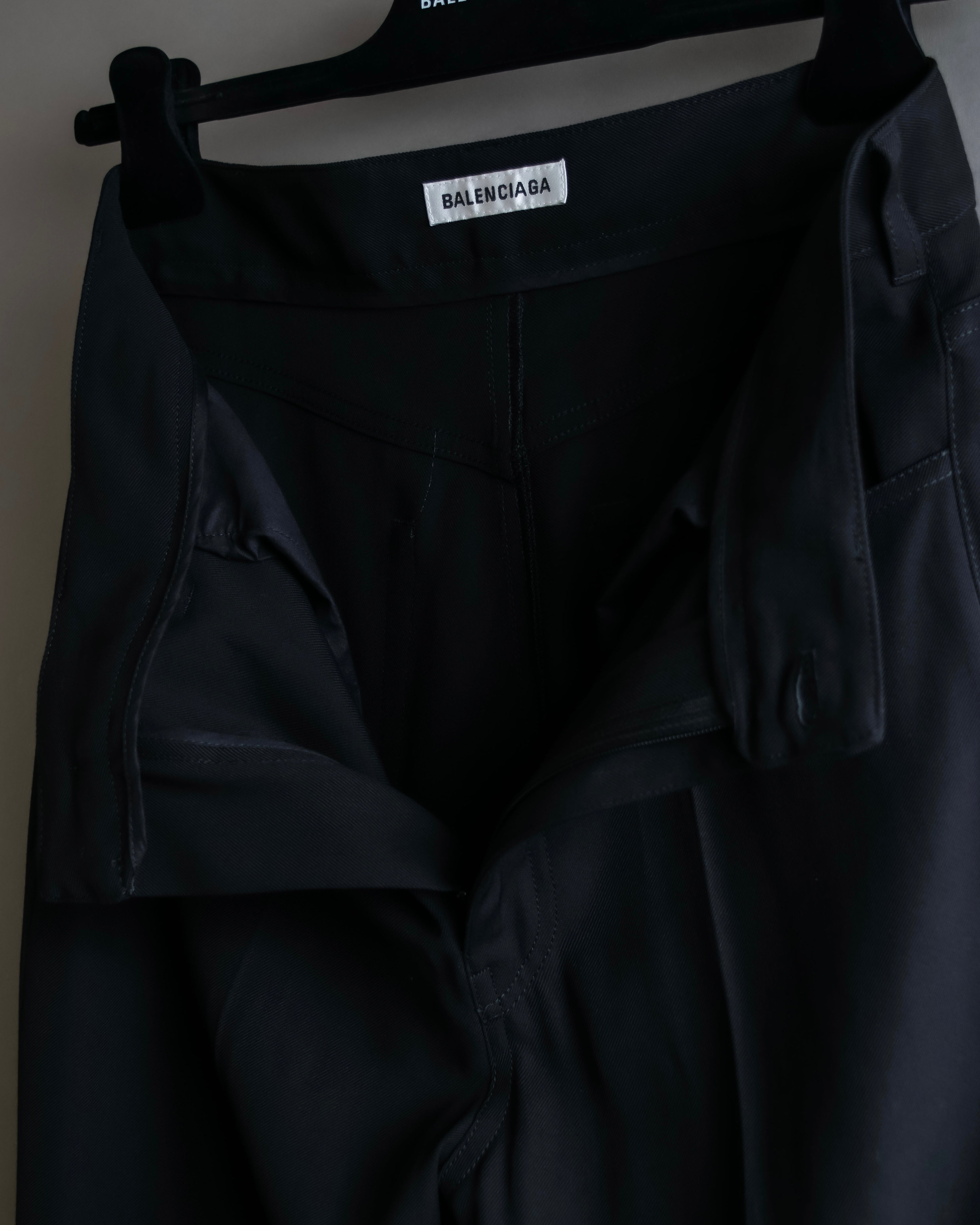 "BALENCIAGA" Beautiful draped full-length slacks