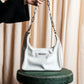 "GUCCI" Silver chain one handle shoulder bag