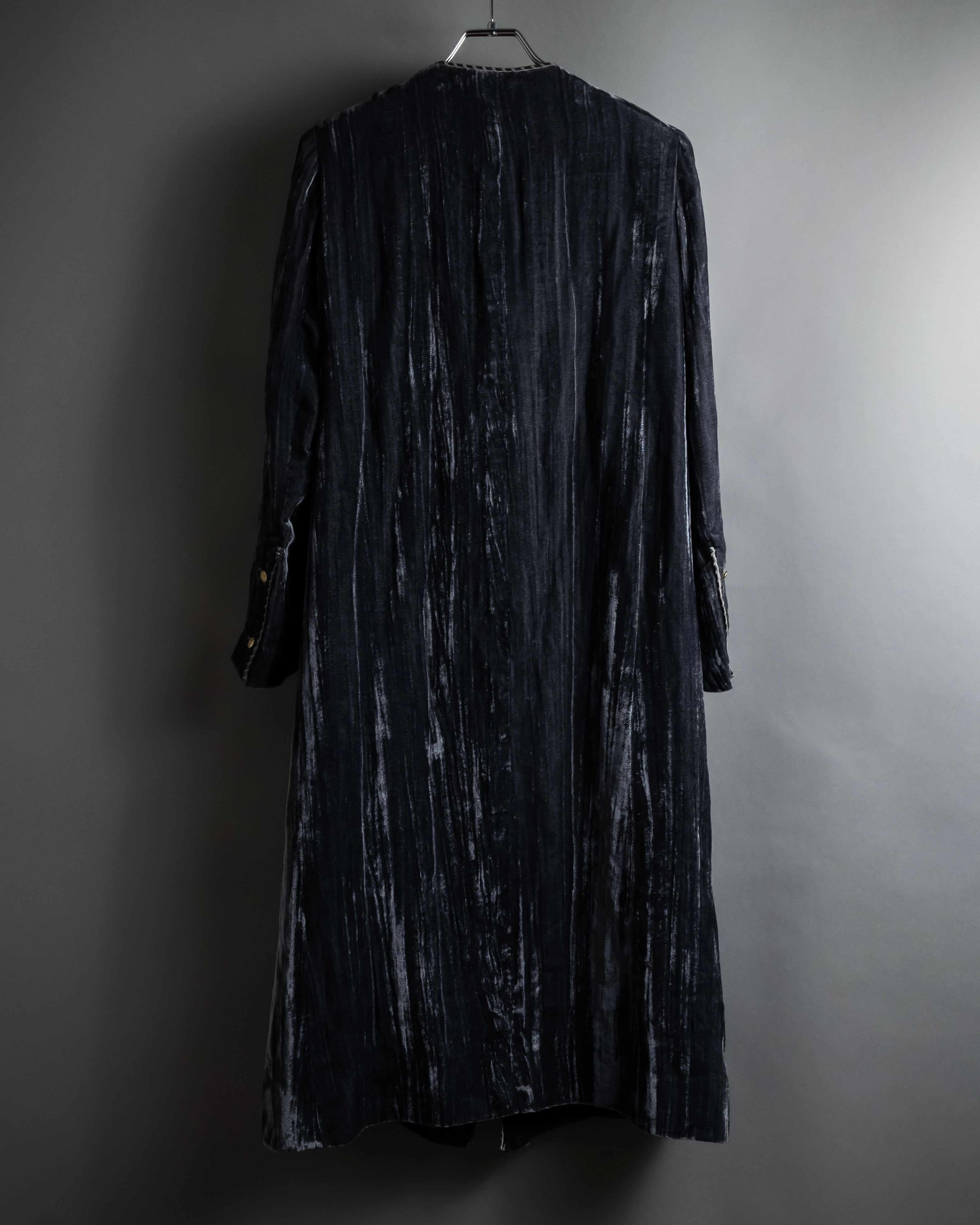 -SPECIAL- "CHANEL" 90's-00's Crushed velvet long dress