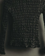 "ARMANI COLLEZIONI" 00's-10's Sculptural ruched zip-up jacket