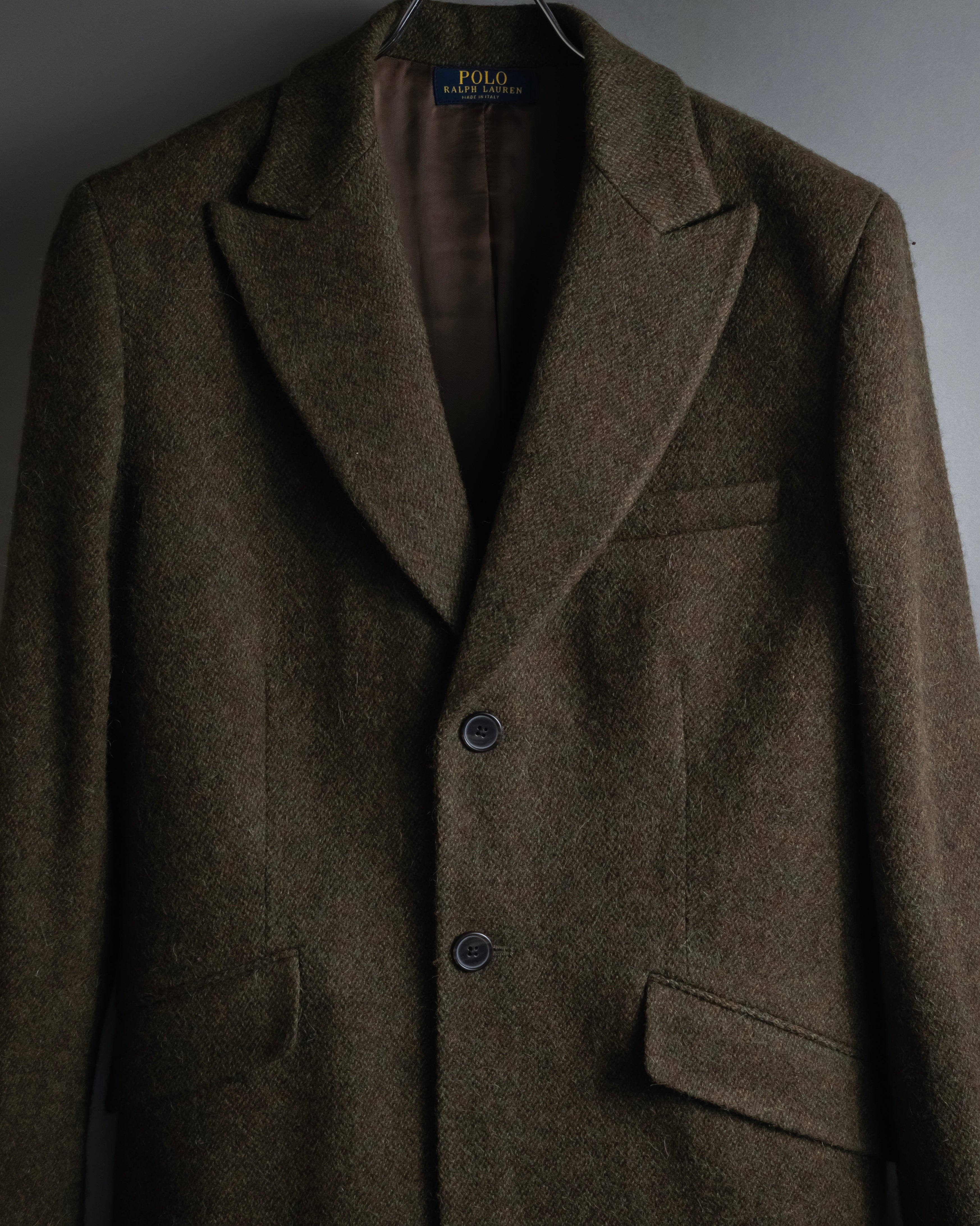 "Polo Ralph Lauren" Alpaca-blend long tailored jacket