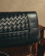 -SPECIAL- “Bottega Veneta” 00’s intrecciato braided handle oversized leather tote bag