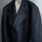 "Vintage brushed texture oversized mid-length chester coat"