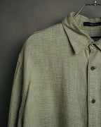 -MOOD Vintage Collections-
90’s Houndstooth linen relaxed shirt