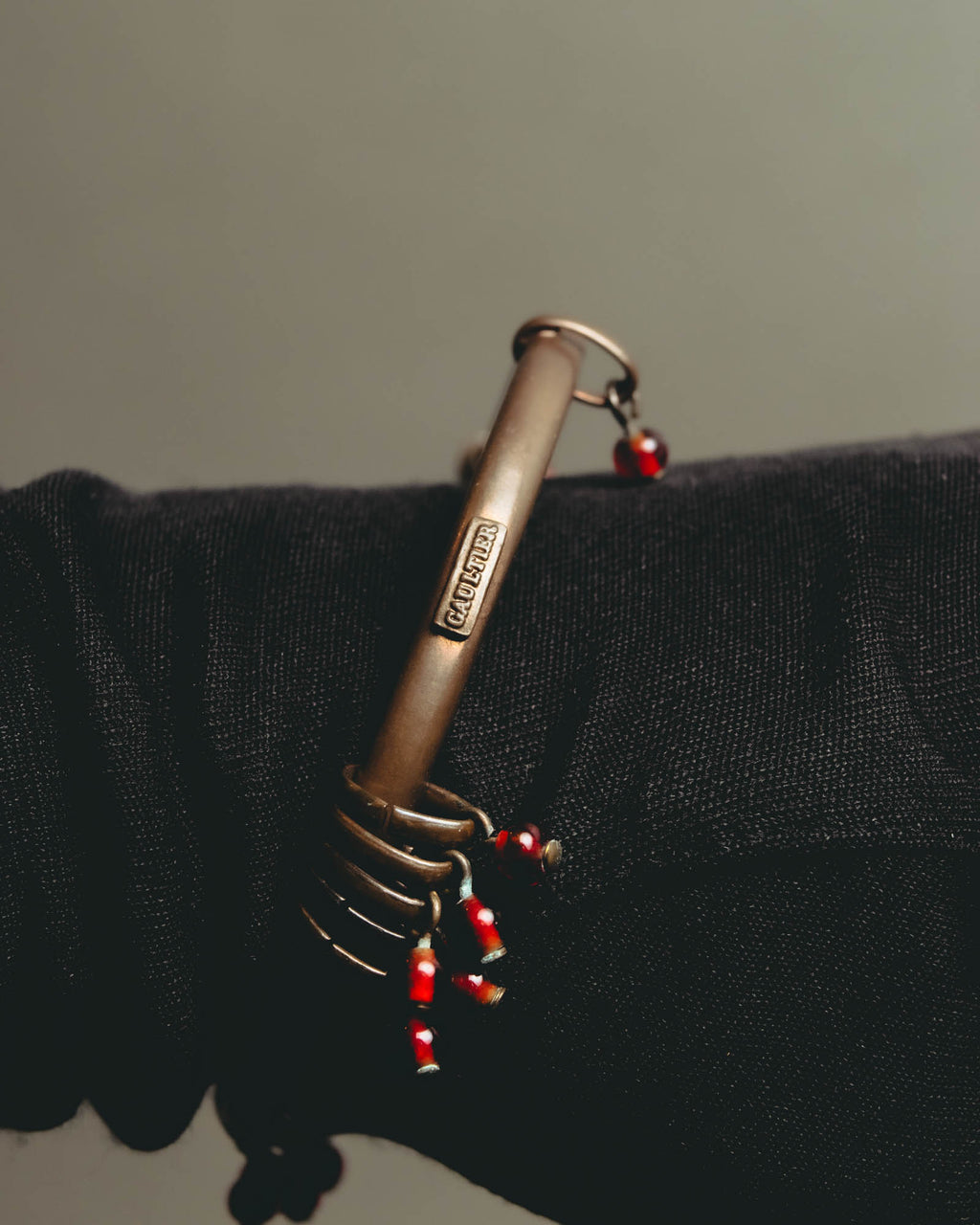 "Jean Paul Gaultier" 90's-00's Sculptural red bead bangle