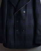 "HUGO BOSS" Double-breasted plaid coat