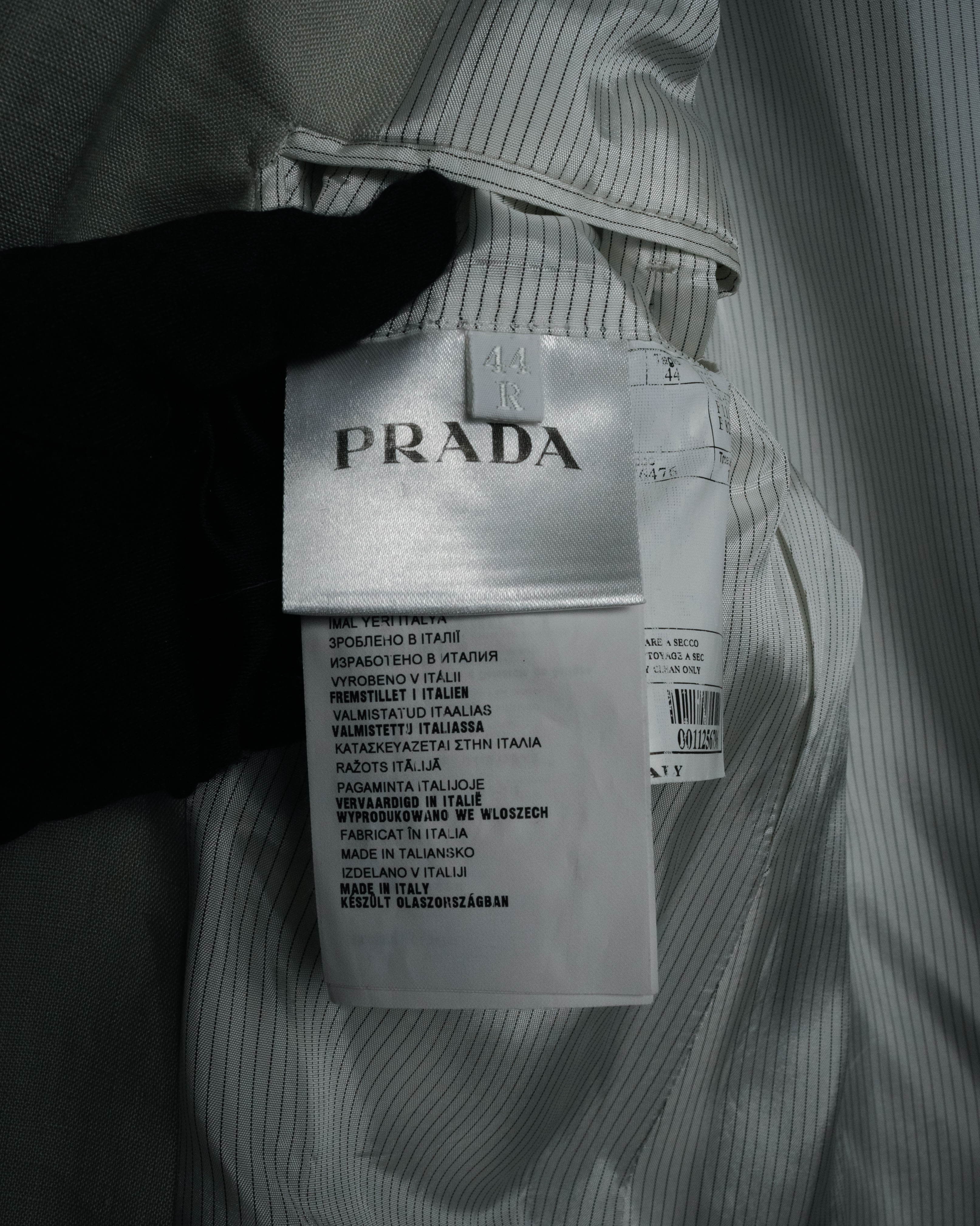 “PRADA” 10’s Linen tailored suit set
