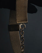 "Christian Dior" 80’s wide mesh pavé bar necklace