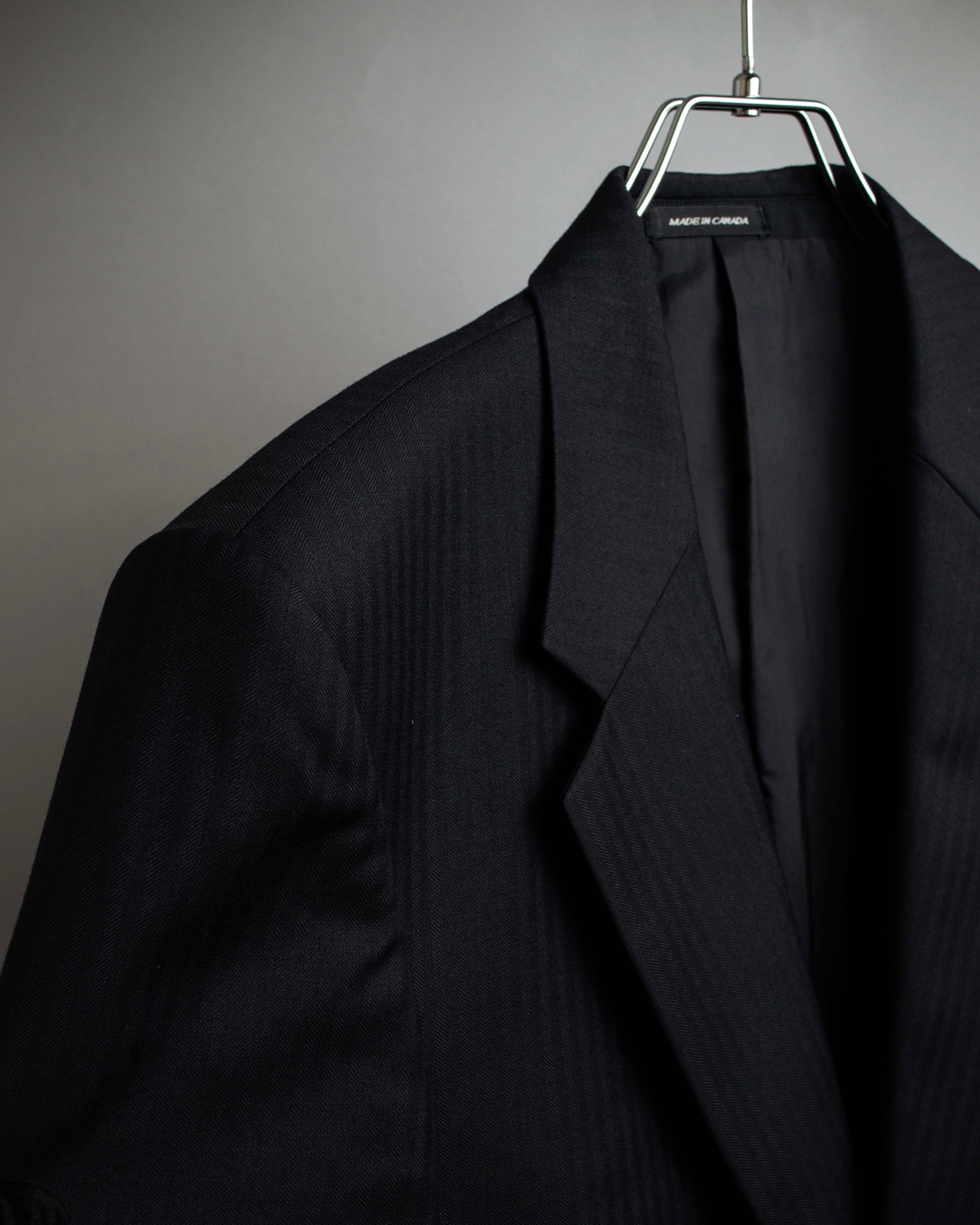 "YVES SAINT LAURENT" Classical tailoring shadow stripe pattern set up