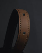 "HERMES" Chaine d'Ancre motif buckle leather belt