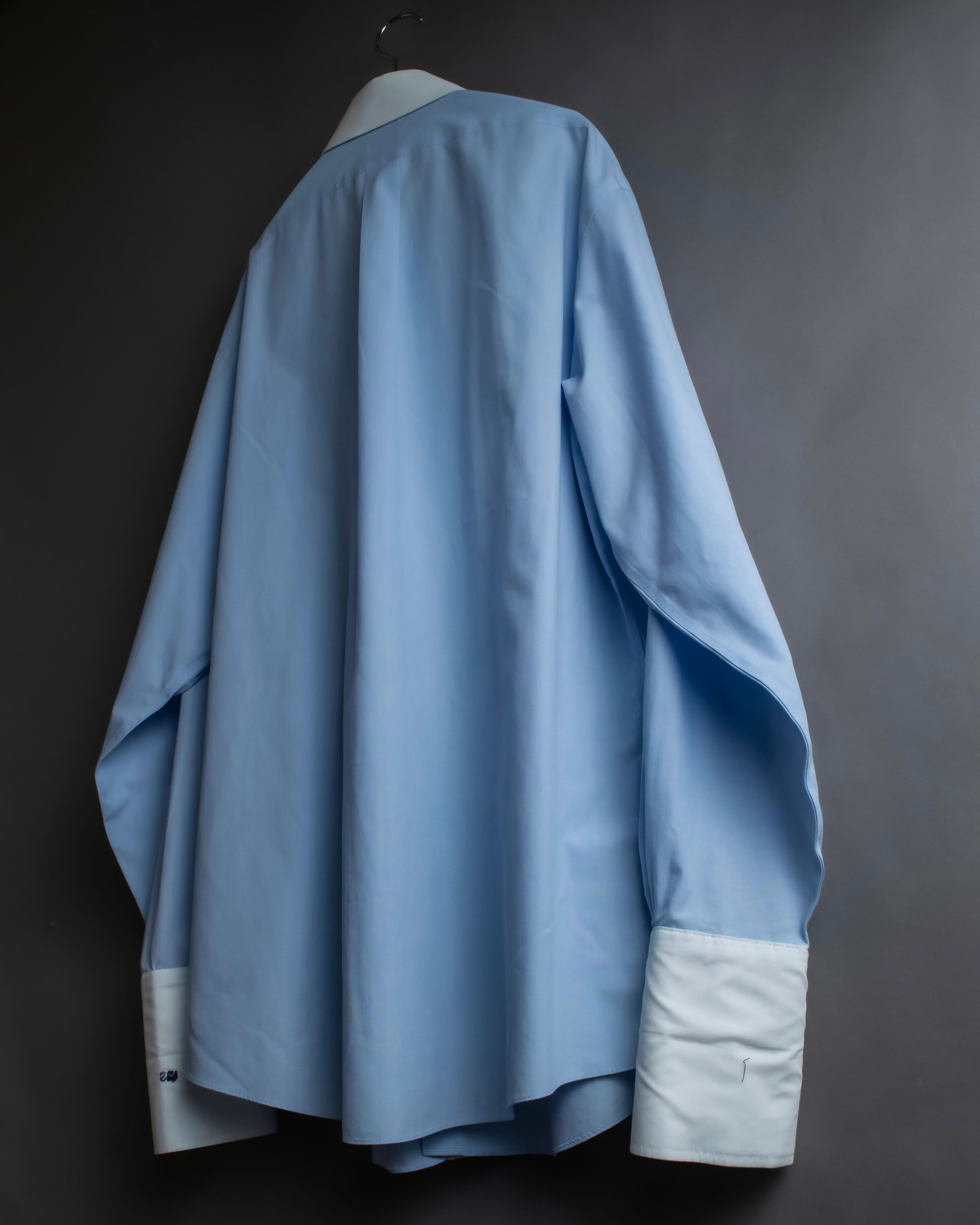 "BROOKS BROTHERS" Large cuffs design cleric oversized shirt